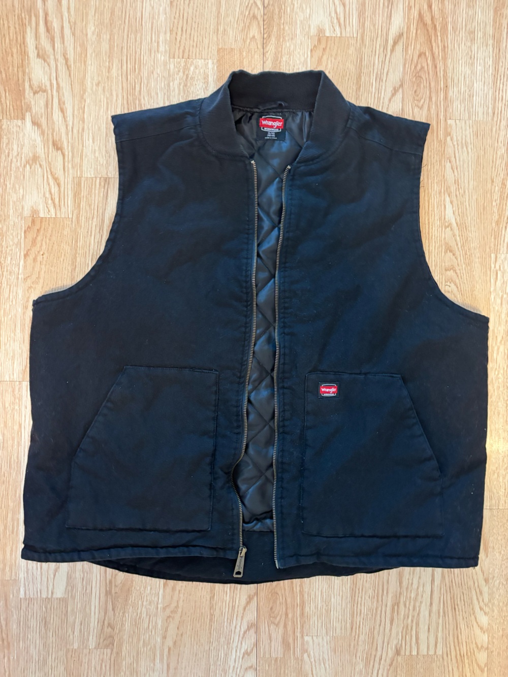 Wrangler Black Quilted Workwear Vest